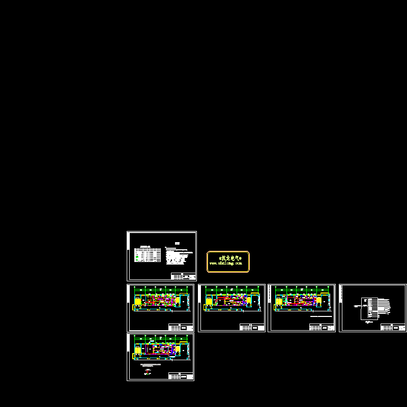 药品提取车间强电设计CAD施工图纸（总共6张）.dwg