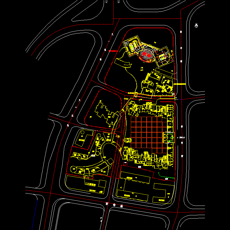 居住区庭院景观CAD施工图纸.dwg