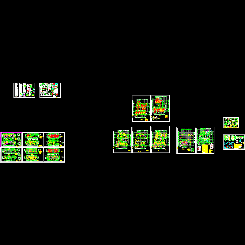 6层小康家园框架结构CAD施工图纸(dwg)(6度抗震)(独立基础)(二级结构安全)