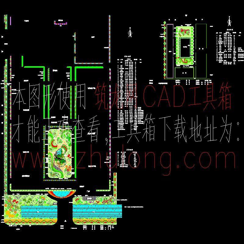 家具有限公司厂区绿化平面CAD图纸(生活区)(dwg)