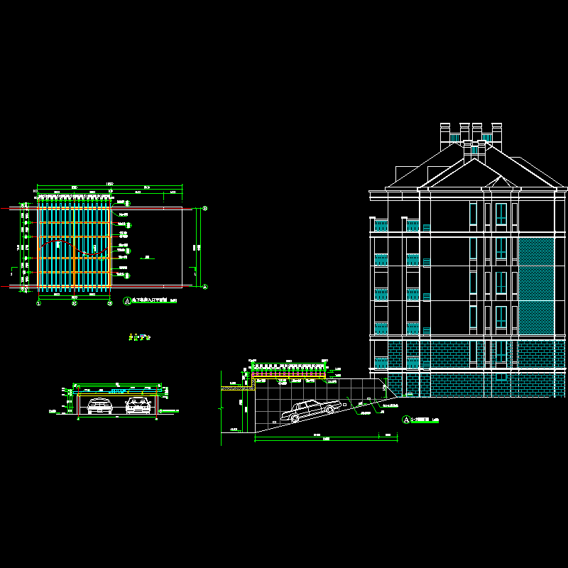 地下车库入口施工图 - 1