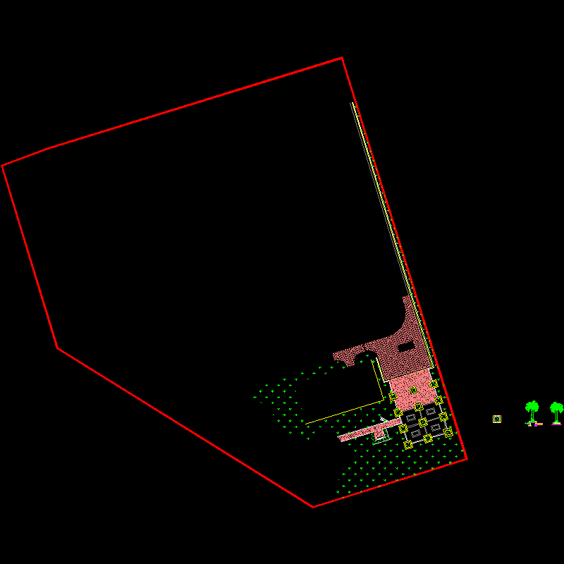 树阵广场施工dwg格式CAD详图纸(树池平面)