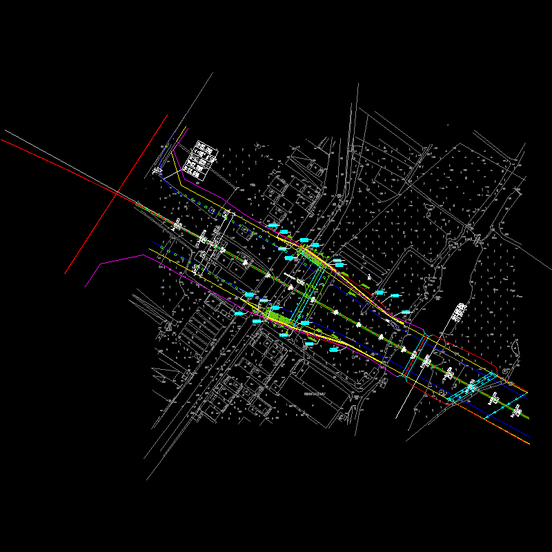 ql-04-人行天桥桥梁平面位置图.dwg