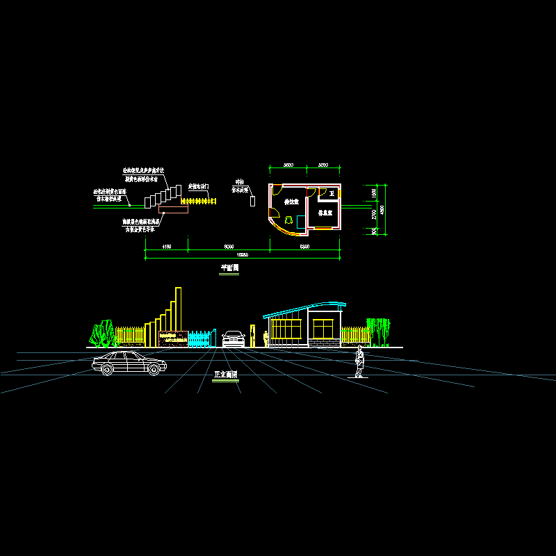 [CAD]木业厂厂门建筑设计方案(平面图).dwg