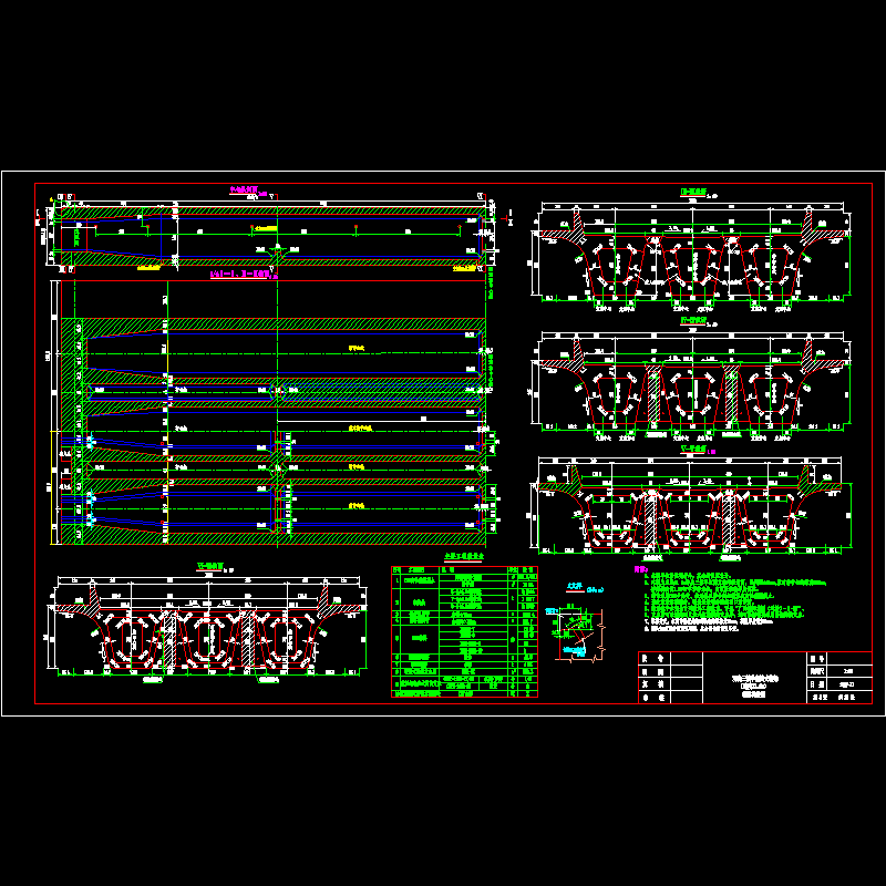 三箱单室32m轮廓及索图.dwg