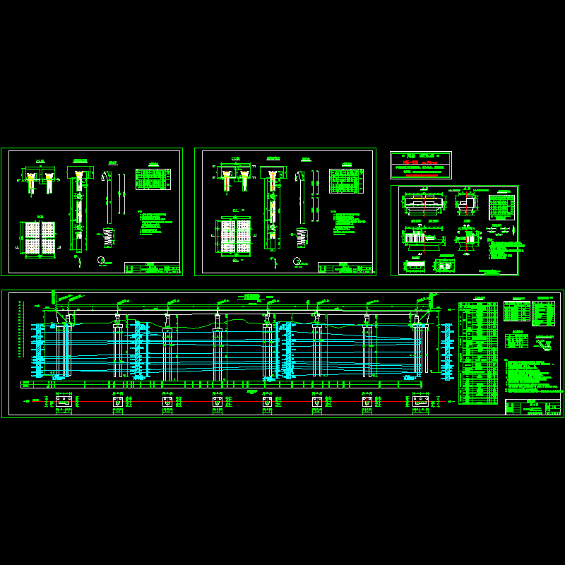 大桥预应力混凝土梁CAD施工图纸.dwg