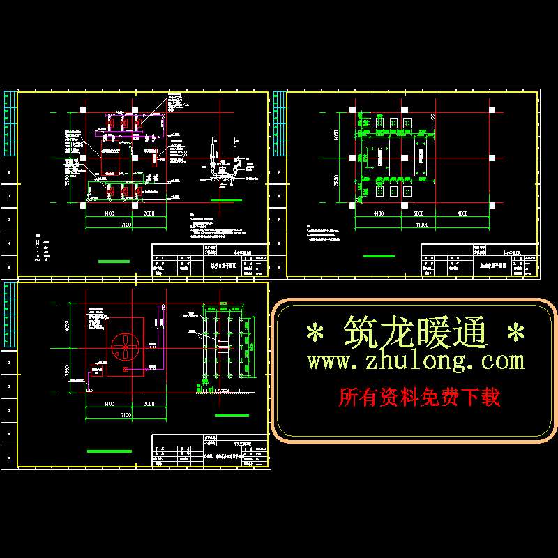 某机房冷却塔平面布置图.dwg