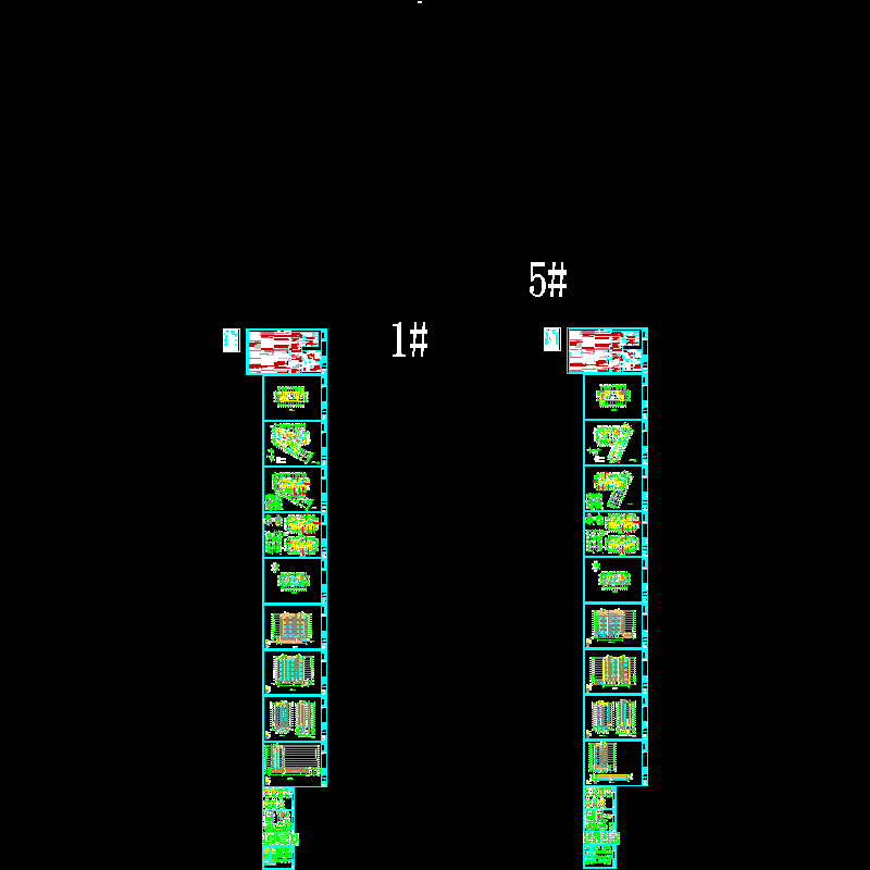 11层框架结构CAD施工图纸(民用建筑设计)(dwg)(6度抗震)