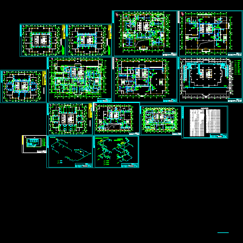 [CAD]上25层大厦办公楼空调图（总共15页图纸）.dwg