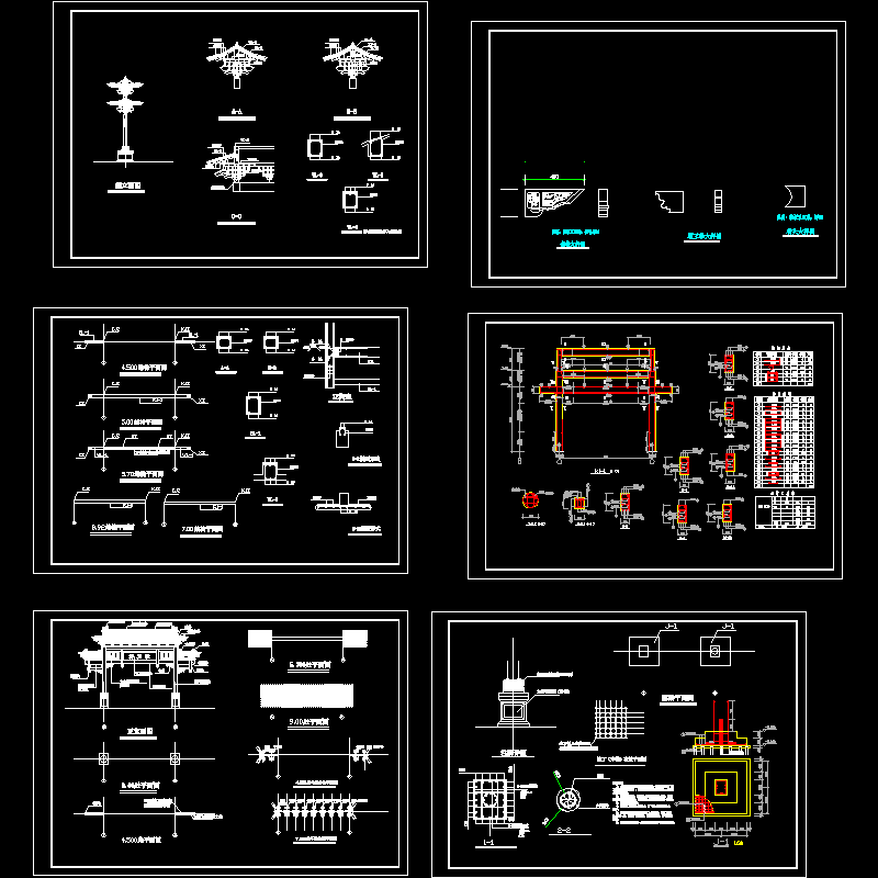 牌坊设计施工图 - 1