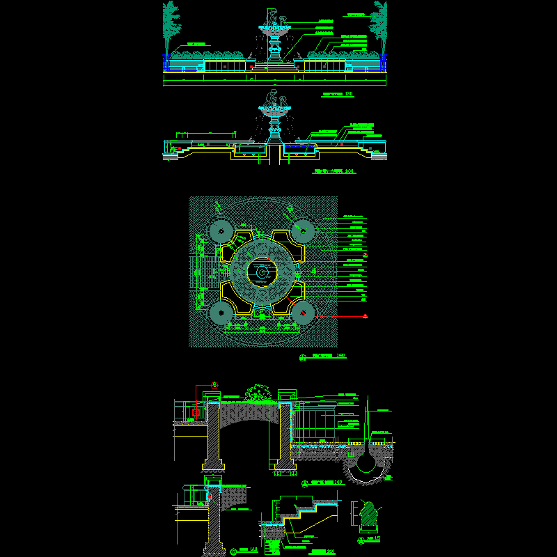 欧式喷泉施工图 - 1