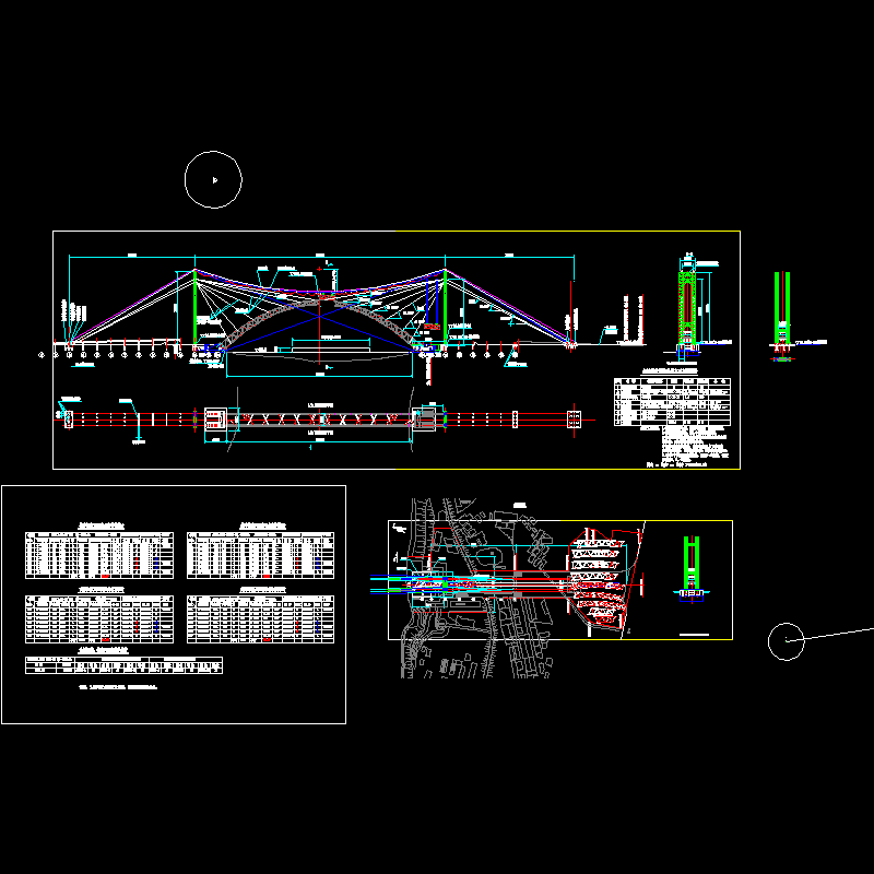 大桥主拱肋CAD施工图纸(dwg)