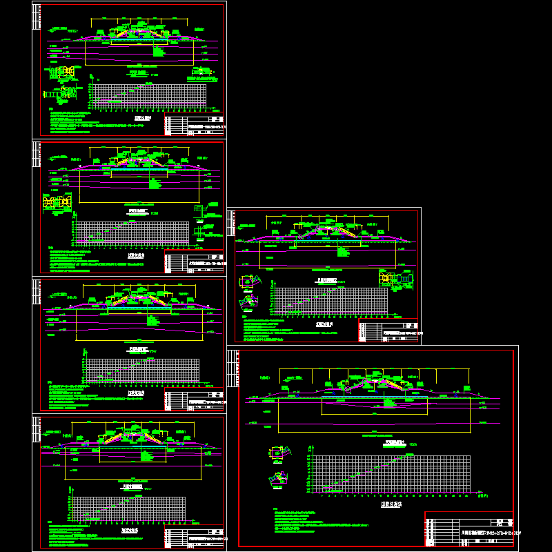 海堤断面全套设计CAD图纸.dwg