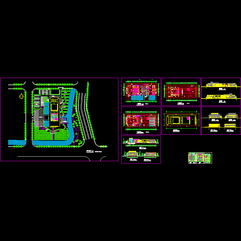 [CAD]2层剧场建筑方案设计初设图纸(钢筋混凝土结构).dwg