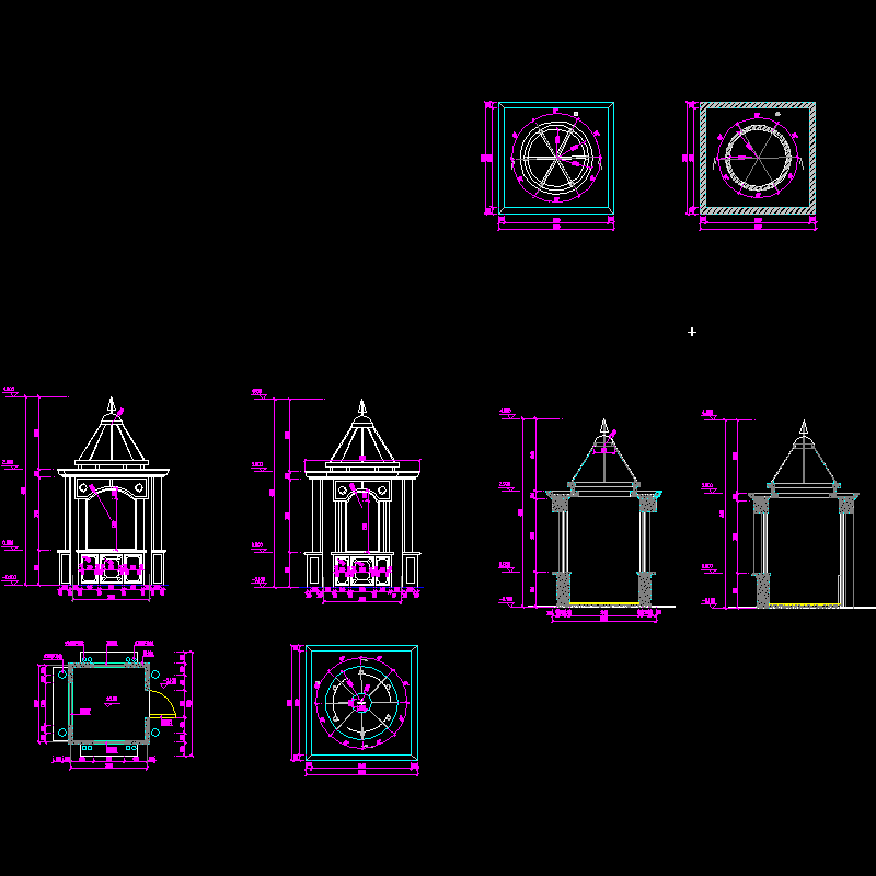 a2-la28-商业区服务亭施工图.dwg