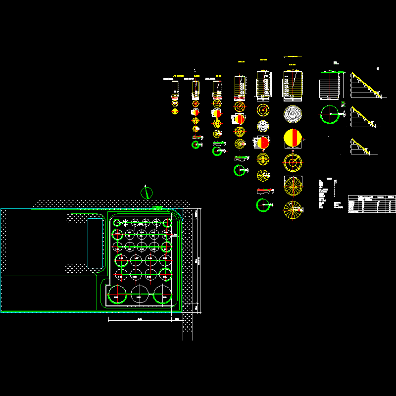 粮油公司油罐φ18X25CAD详图纸(dwg)