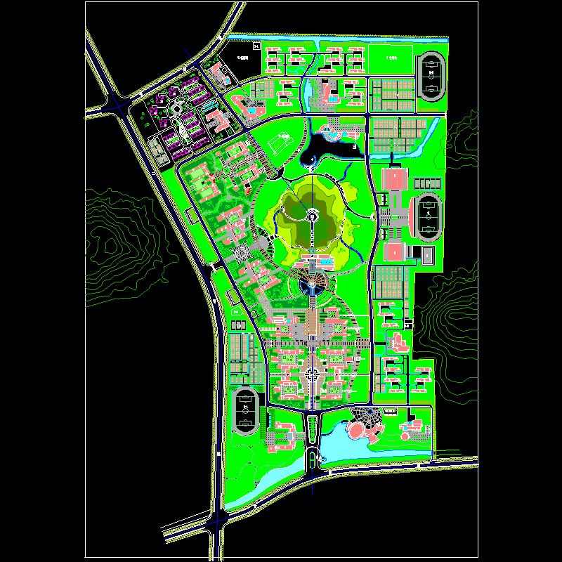 学院总体规划CAD图纸(dwg)