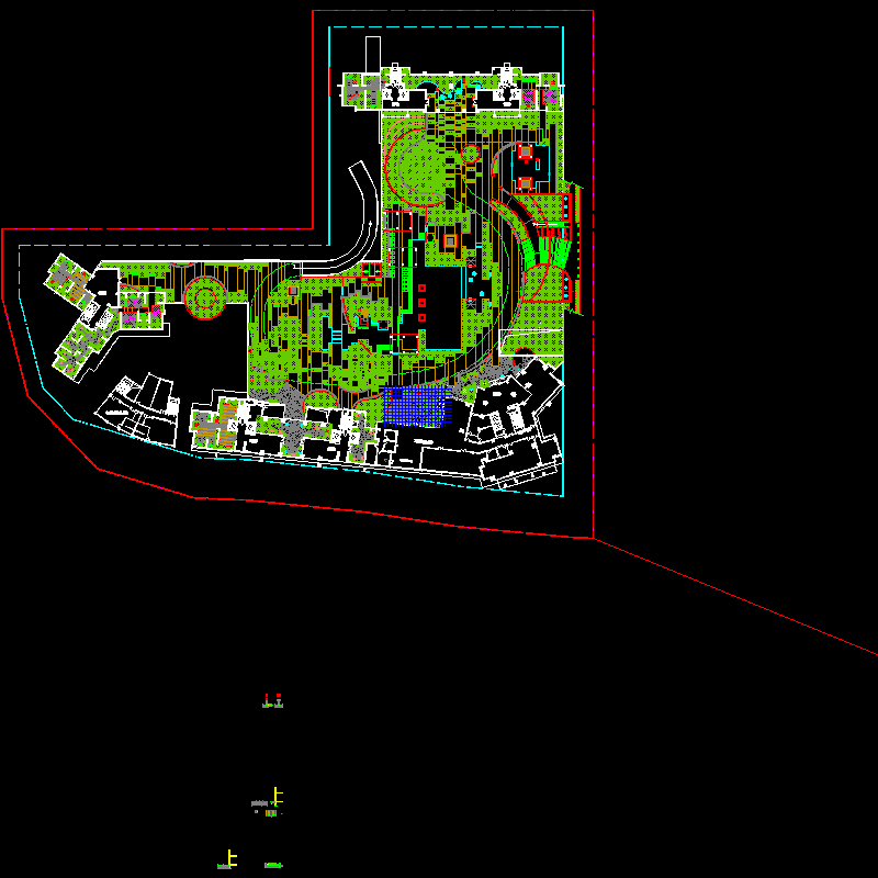 木平台施工dwg格式CAD图纸(平面图)