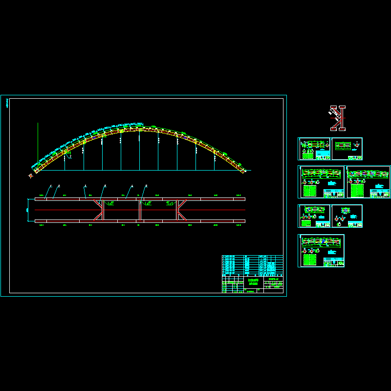 青藏铁路桥CAD施工图纸(平立面图)(dwg)