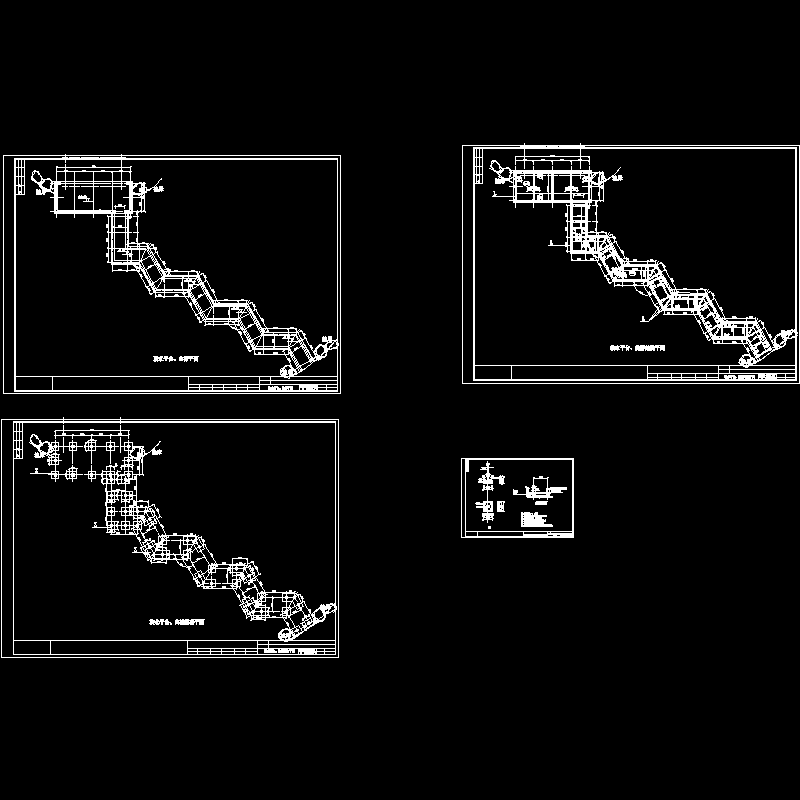 曲桥、临水平台建筑设计CAD施工图纸(结构平面)(dwg)