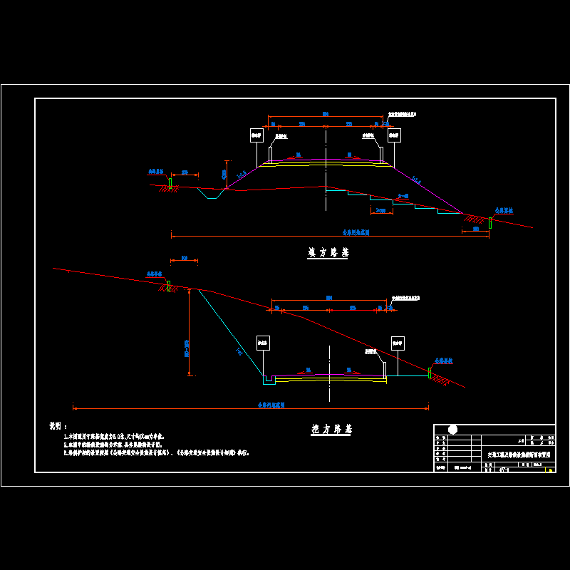 sⅤ-1交通工程及沿线设施横断面布置图.dwg