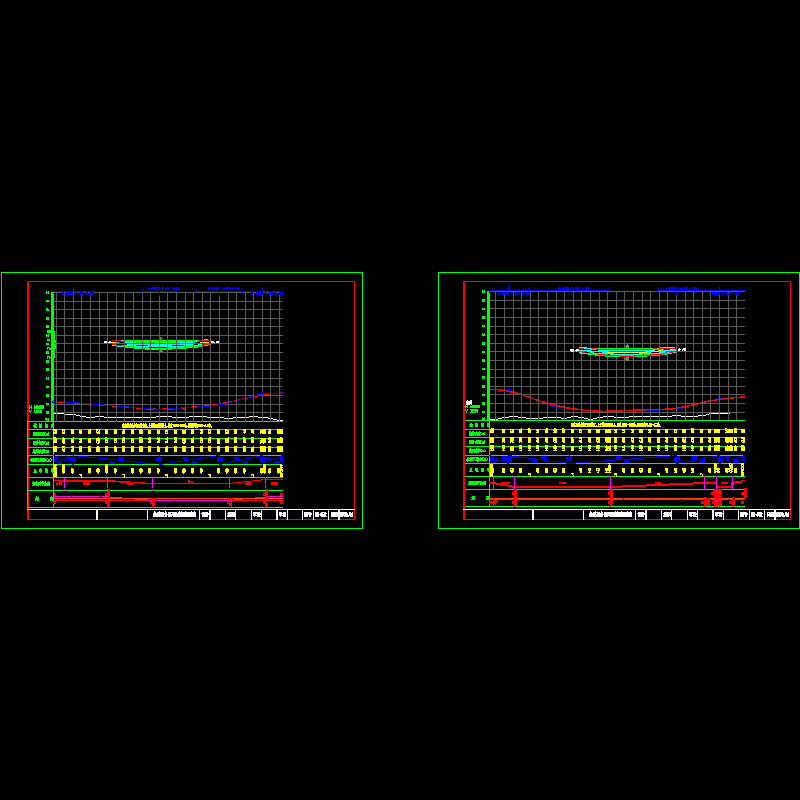 江西某高速公路施工设计cad图纸_平面,纵断,标高图