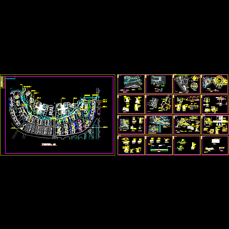 小区景观CAD施工图纸套图纸（大样图纸）.dwg