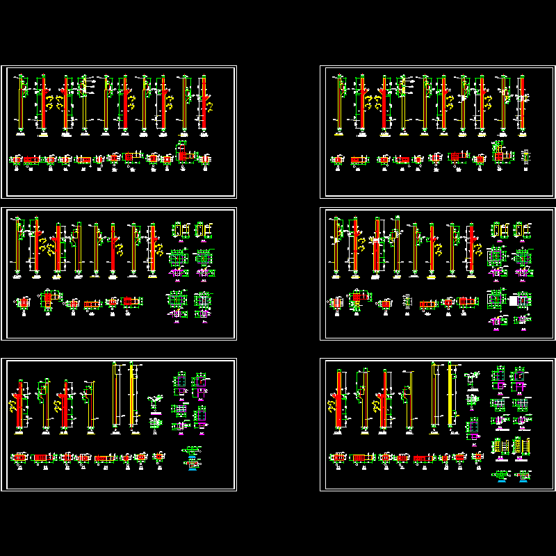 框架牛腿大样CAD图纸(dwg)