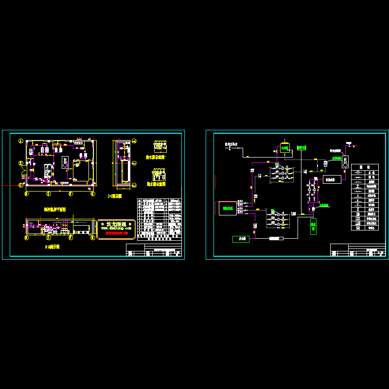 制冷机房设备配置图.dwg