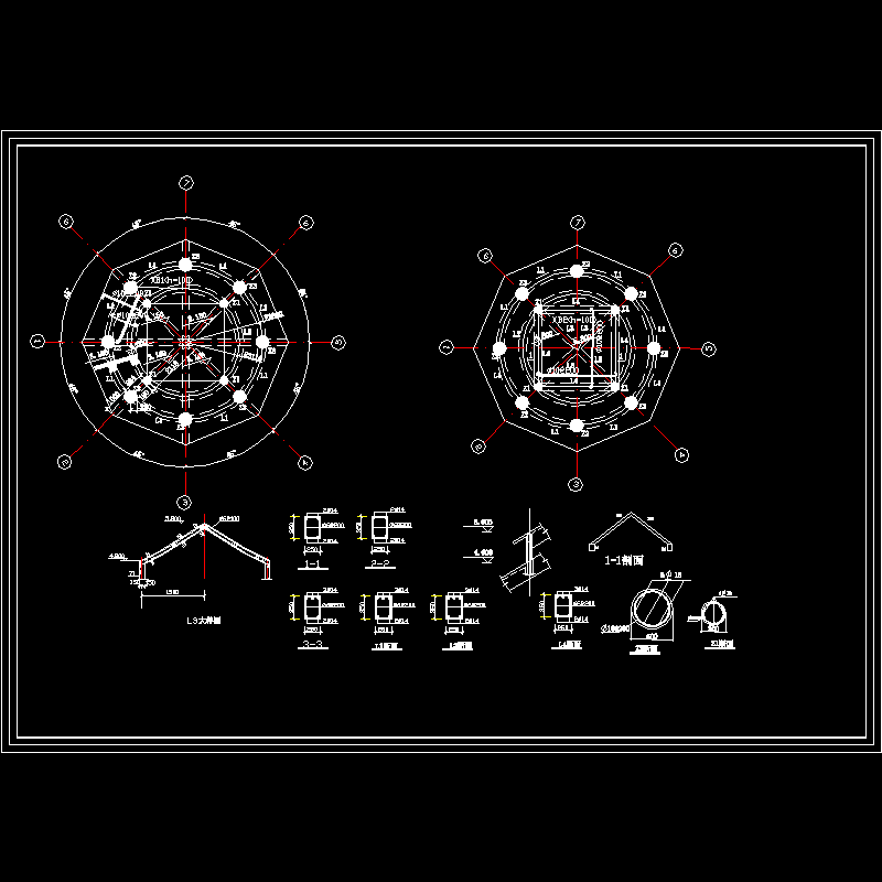 景观亭二结构.dwg