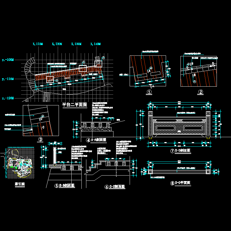景观平台二施工dwg格式CAD图纸(节点详图)