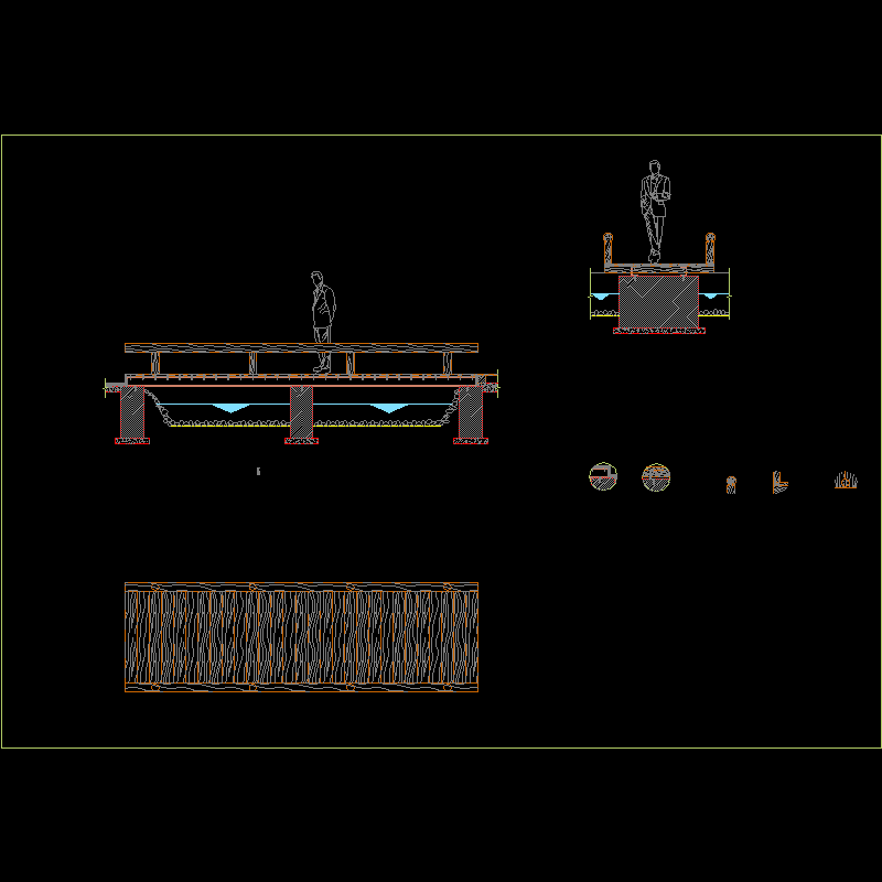 木平桥dwg格式CAD详大样图(平立剖)