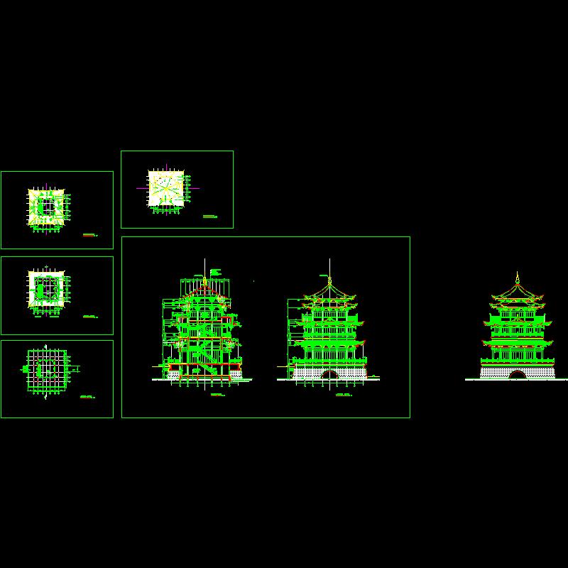 建筑设计立面剖面图 - 1