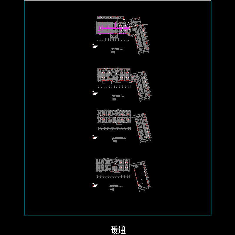 5层连锁酒店天津凯特项目采暖设计施工图纸_集中供暖