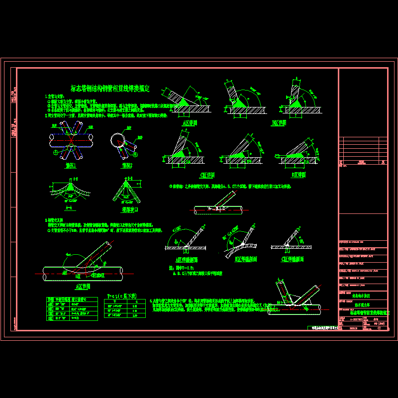 标志塔钢管相贯线焊接规定.dwg