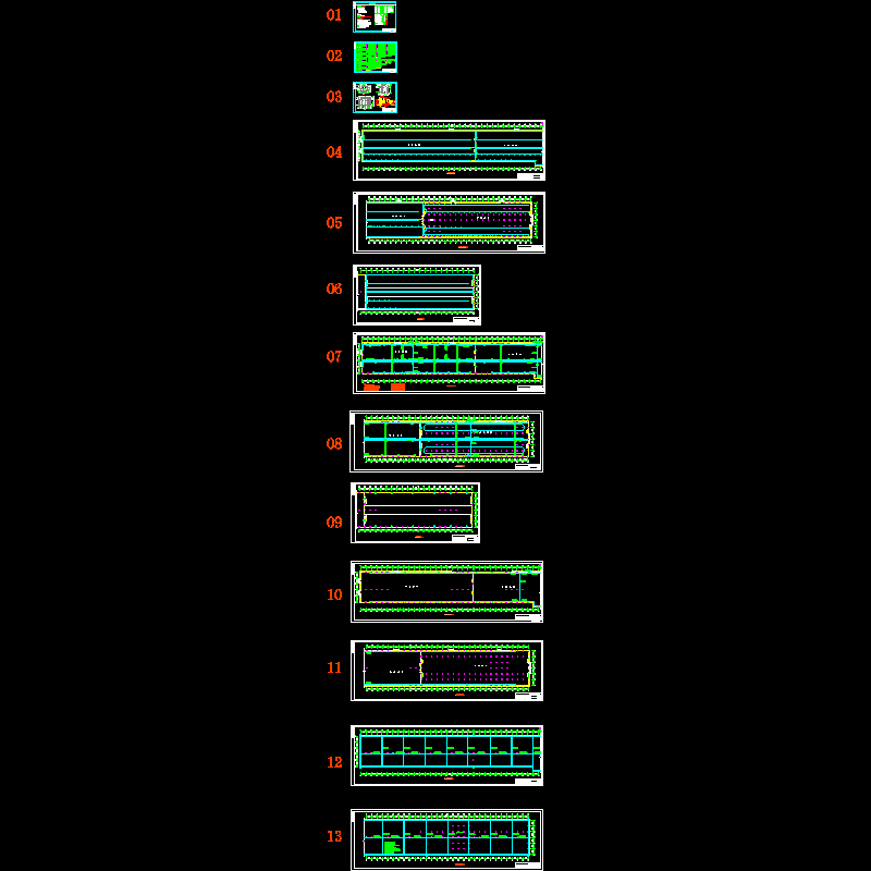 2层厂房车间电气CAD图纸(dwg)