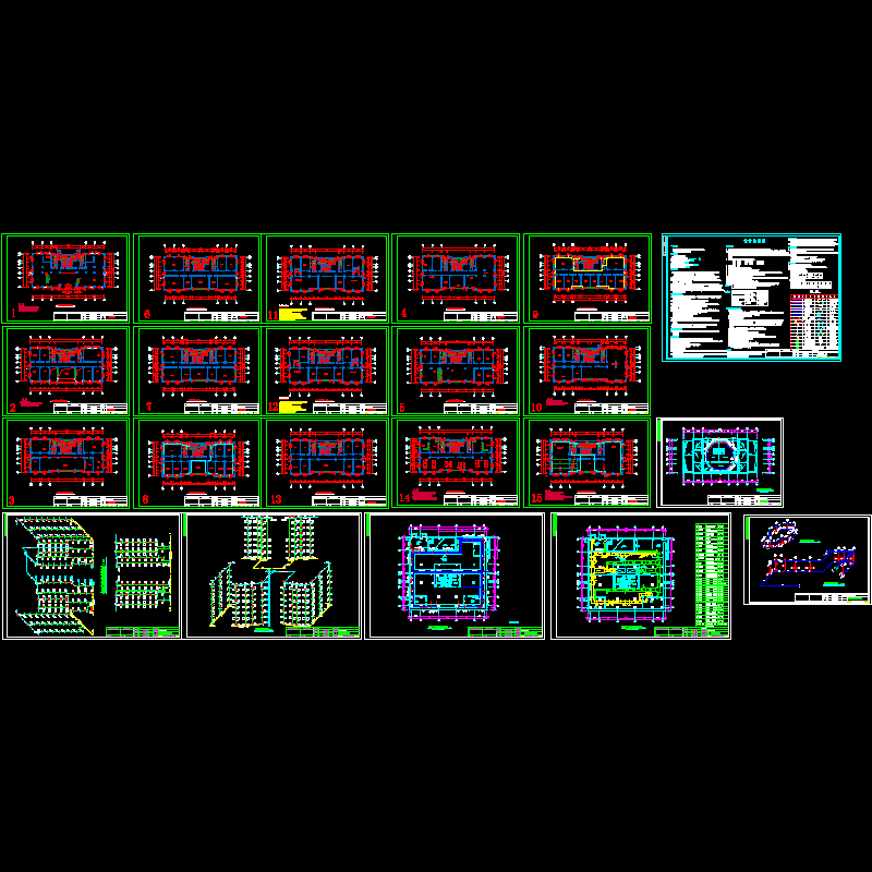 15层银行采暖平面CAD图纸(机房采暖)(dwg)