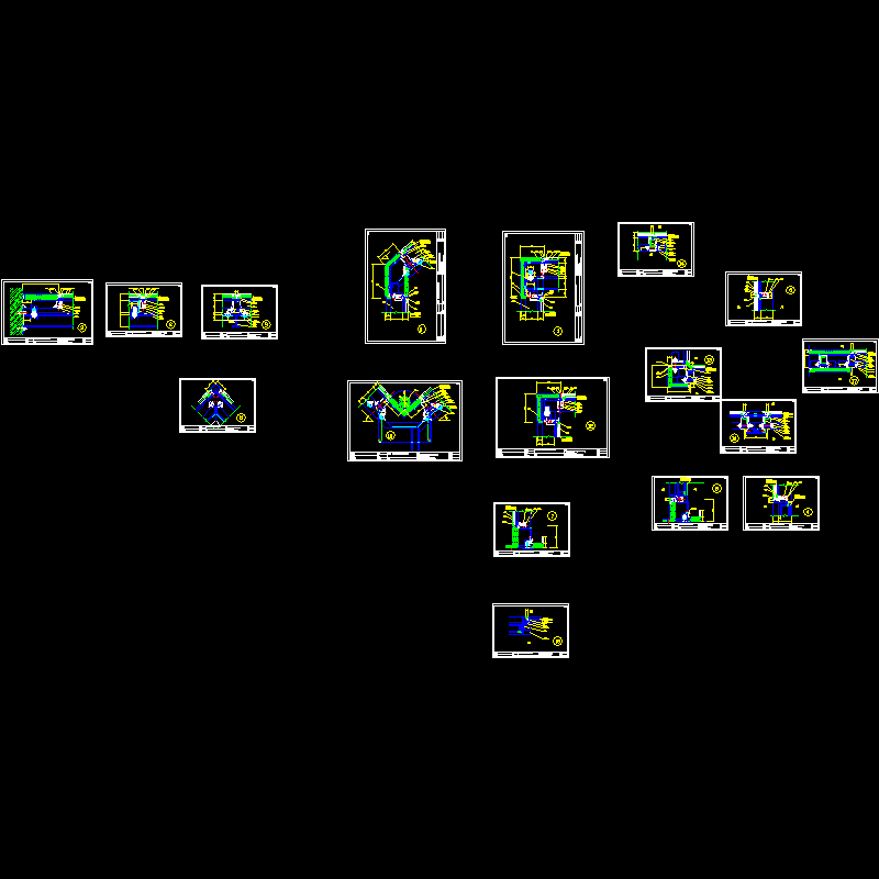 采光顶节点构造详图（总共17页CAD图纸）(设计师)(dwg)