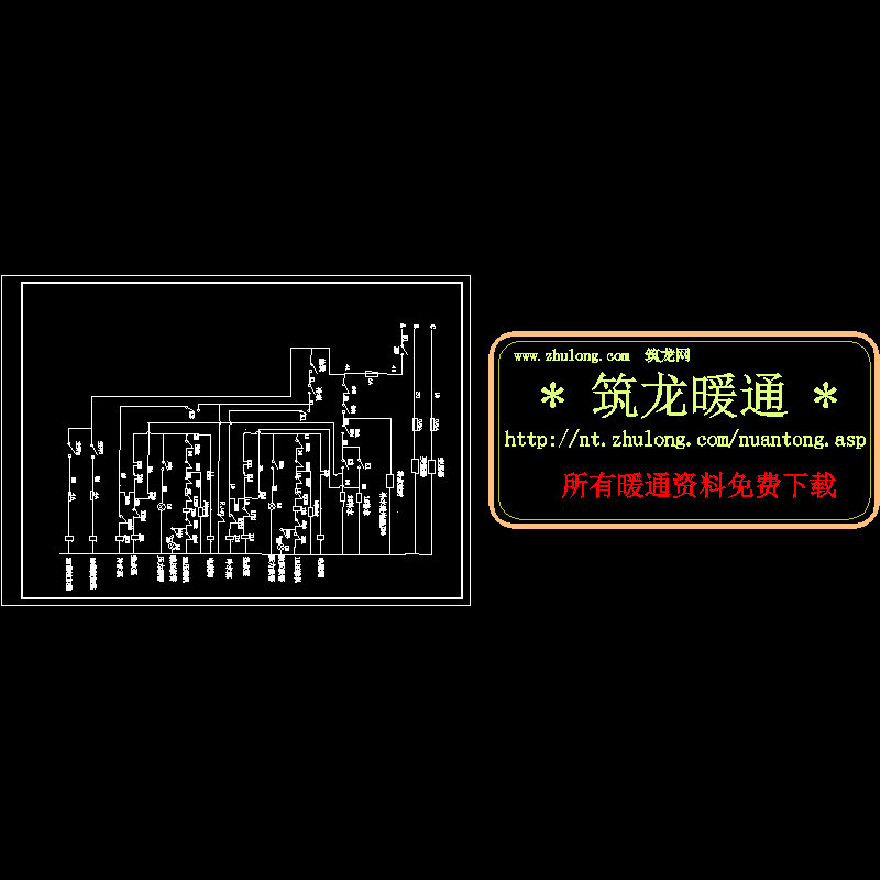 余热回收系统设计cad图纸_余热回收系统施工图