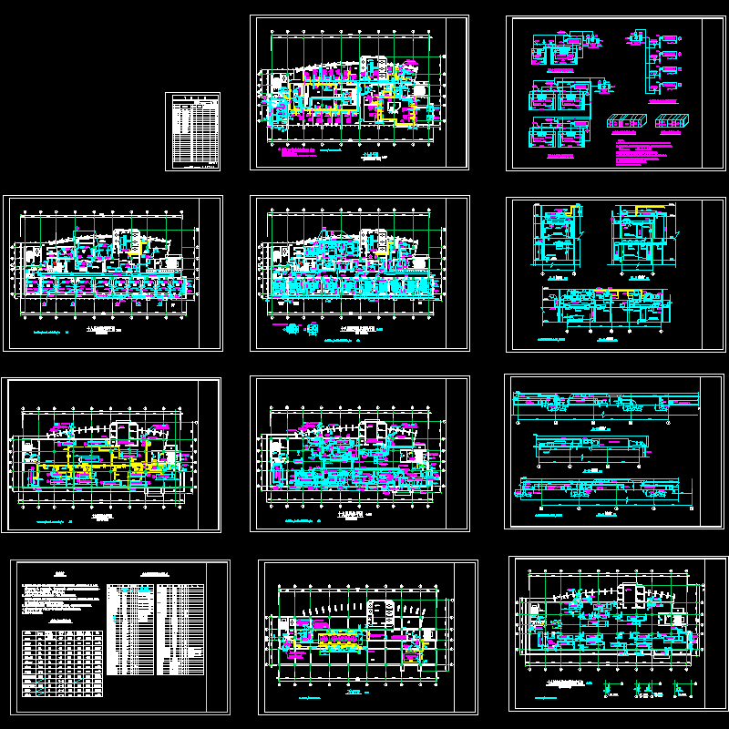 洁净手术部空调设计CAD施工图纸.dwg