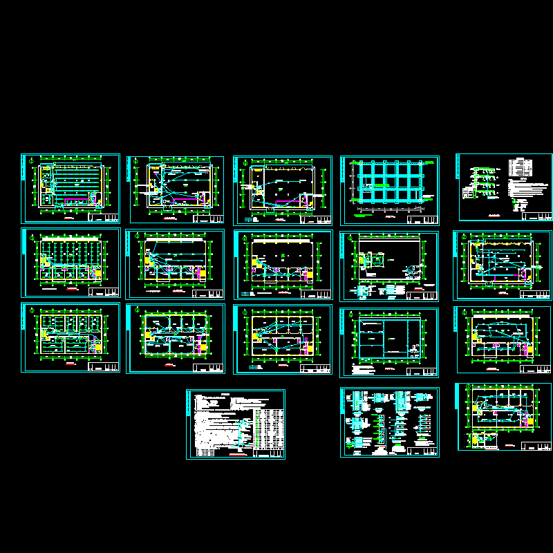 [CAD]4100平米汽车销售公司4S店电气全套.dwg