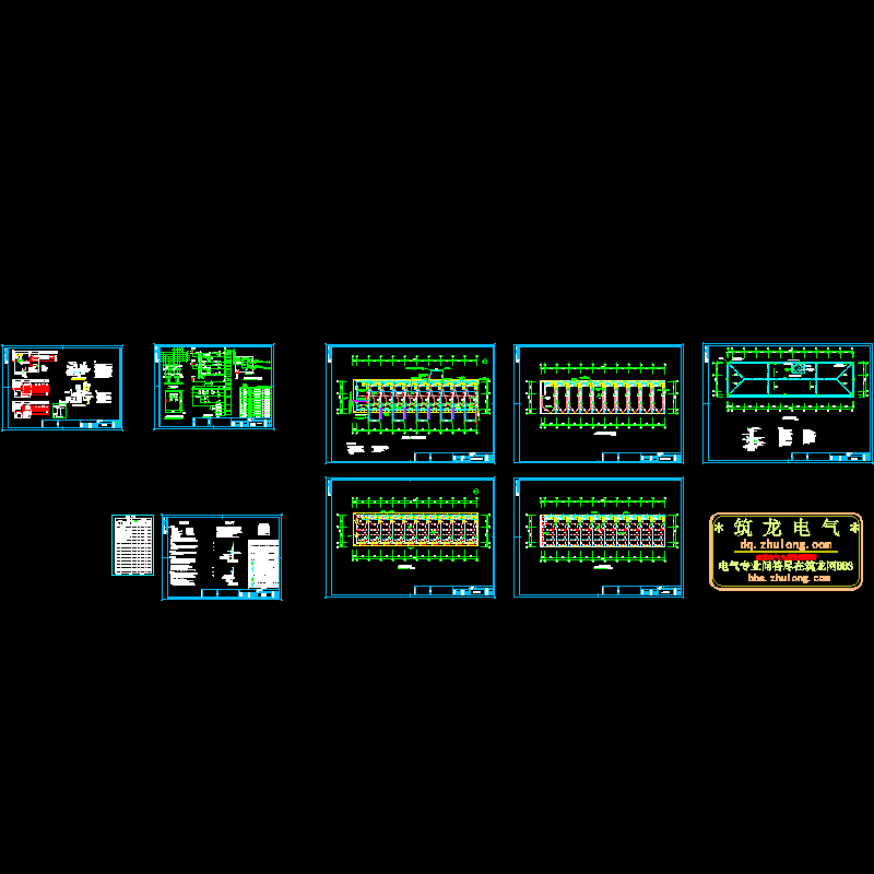 3层商住楼电气设计dwg格式CAD施工图纸，共9张(钢筋混凝土结构)