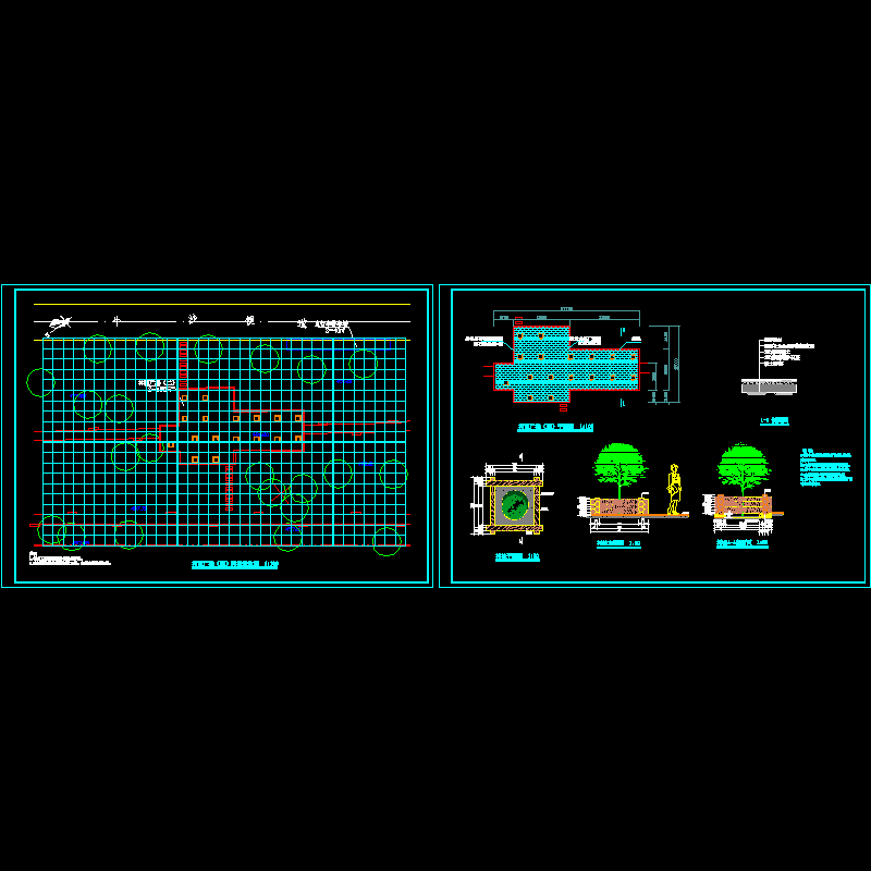 树荫广场施工大样CAD图纸(dwg)