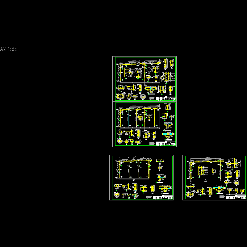 刚架构造CAD详图纸(钢架)(dwg)