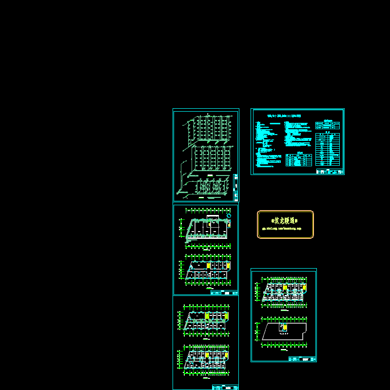 6层综合楼采暖设计CAD施工图纸.dwg