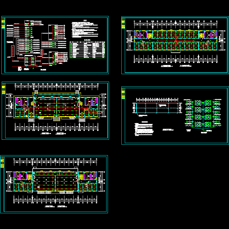 综合楼电气设计dwg格式CAD图纸，共31张(火灾自动报警系统)