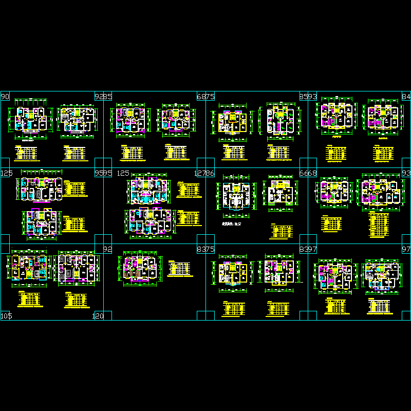 25个多层住宅经典户型.dwg