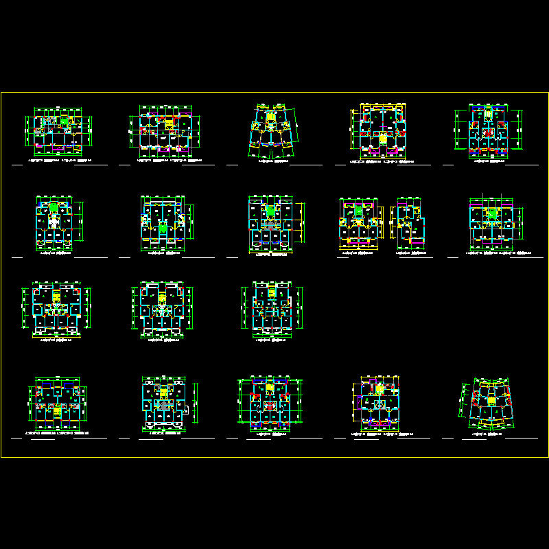 多层住宅户型图.dwg