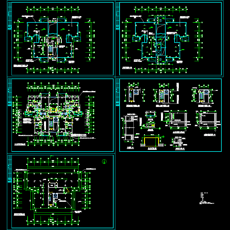 点式小高层户型平面图.dwg