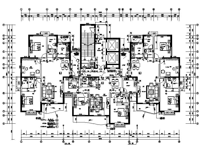 一梯三户住宅户型 - 1